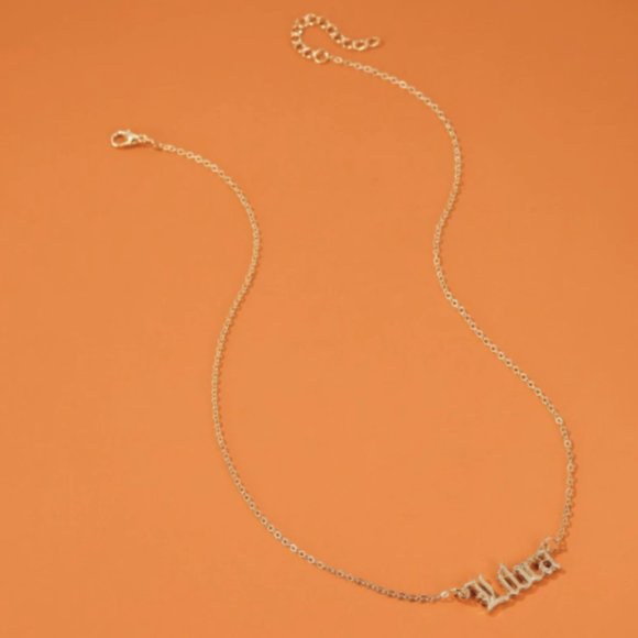 Gold Zodiac Necklace - Libra - Picture 1 of 1